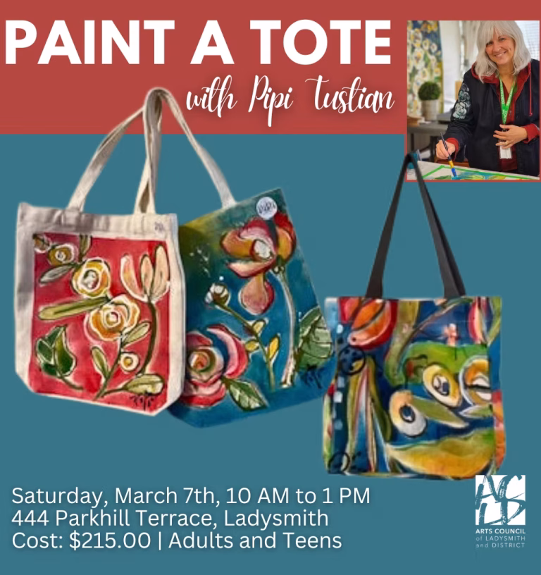 Paint a fabric Tote with Pipi